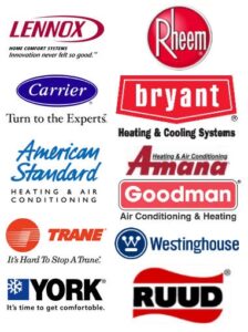 Lennox, Rheem, Carrier, Bryant, American Standard, Amana, Goodman, Trane, York, Ruud